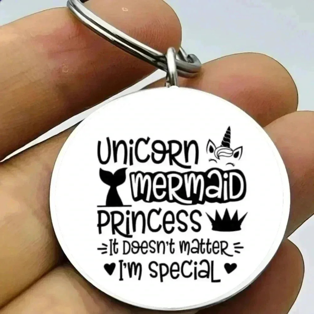 Unicorn mermaid princess I'm special hot Keychain